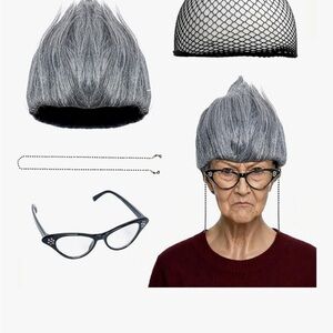 Amazon Gray Wig with Accessories
